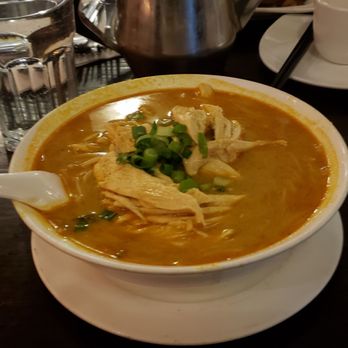 Nyonya - Curry Mee with Shredded Chicken Soup ($13) - Malaysian Near Me - New York, New York Nyonya - Curry Mee with Shredded Chicken Soup ($13) - Malaysian Near Me - New York, New York