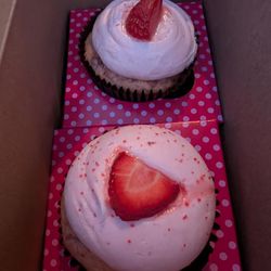 Smallcakes Cupcakery and Creamery - Large strawberry cupcake