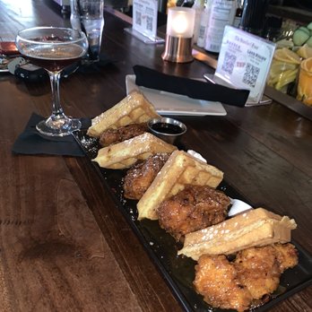 The Standard Pour - Chicken & Waffles - New American Near Me - Dallas, Texas The Standard Pour - Chicken & Waffles - New American Near Me - Dallas, Texas