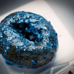 Blueberry glaze donut.