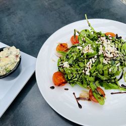 Local Foods - Avocado and egg toast with a side of potato salad
