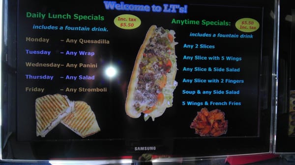 Menu photo 4 LT's Old Time Pizza & Subs West Seneca, NY