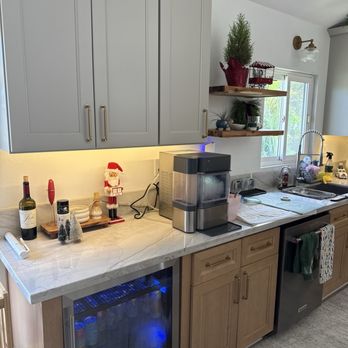 Hi Quality Construction - Had to add in the beverage fridge and a designated drink/bar area. - Painters Near Me