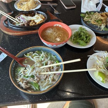 Justa Pho Unique & Authentic - Pho,C4. Crispy Calamari, egg beef sizzleing - Vietnamese Near Me - Sugar Land, Texas