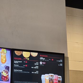 AMC Security Square 8 - Popcorn and beverage menu - Cinema Near Me - Baltimore, Maryland