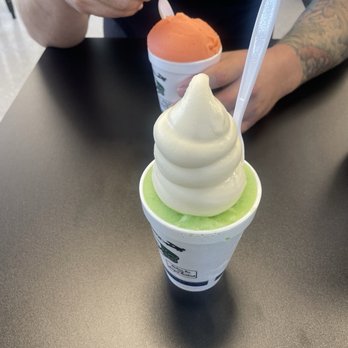 Zeppe's - Italian ice gelata-salted caramel and green apple. - Ice Cream & Frozen Yogurt Near Me - Pleasant Grove, Utah Zeppe's - Italian ice gelata-salted caramel and green apple. - Ice Cream & Frozen Yogurt Near Me - Pleasant Grove, Utah