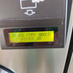 Display showing the number of the washer.