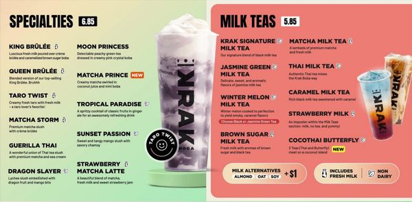 Menu photo 2 Krak Boba South Bend, IN Menu photo 2 Krak Boba South Bend, IN