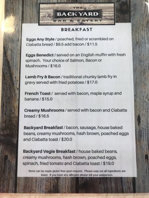 Menu photo 8 The Backyard Bar and Eatery Hamilton, WKO Menu photo 8 The Backyard Bar and Eatery Hamilton, WKO