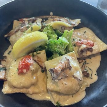 Tidal Raves - House made halibut and crab ravioli - New American Near Me - Depoe Bay, Oregon