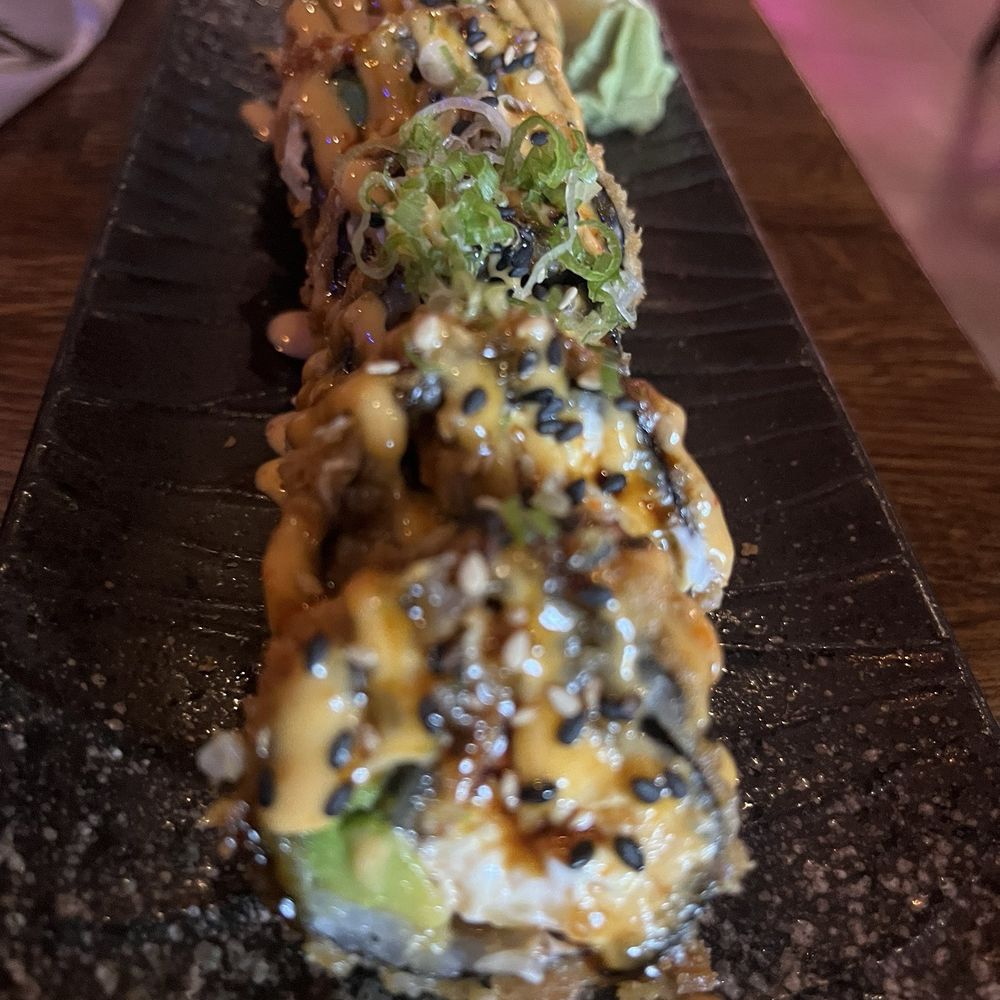 Funami Asian Bistro - Dinosaur Roll - Sushi Bars Near Me - Wellington, Florida Funami Asian Bistro - Dinosaur Roll - Sushi Bars Near Me - Wellington, Florida