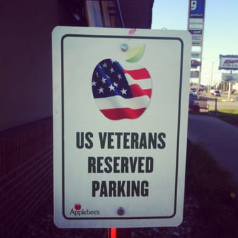 Applebee's Grill + Bar - Veterans up front. First to serve, gets you parking up front. OooRah !!! - American Near Me - Granite City, Illinois