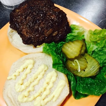 Nori's Saimin & Snacks - Nori burger. Hubs said the sauce was the highlight! - Japanese Near Me - Hilo, Hawaii