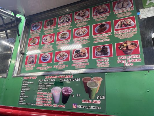 Menu photo 3 Tacos Palacios Toluca lake, CA