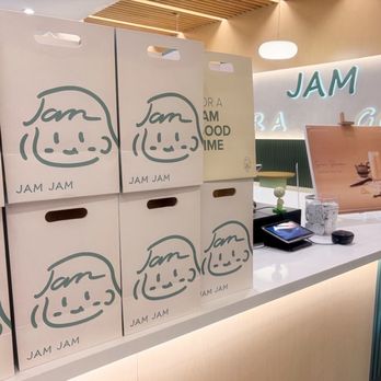 Jam Jam Tea Lab - Counter area! Such cute bags - Bubble Tea Near Me - Irvine, California