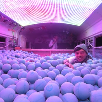 Burning Man - A school bus converted to a ball pit, because why not - Festivals Near Me