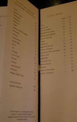 Menu photo 8 Nobu Washington D.C Washington Dc, DC