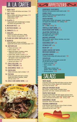Menu photo 8 Maya Mexican Restaurant Alabaster, AL