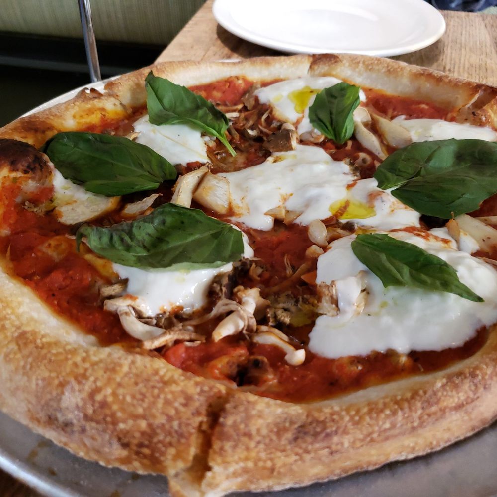Starbelly - Burrata and Mushroom Margherita Pizza - New American Near Me - San Francisco, California Starbelly - Burrata and Mushroom Margherita Pizza - New American Near Me - San Francisco, California