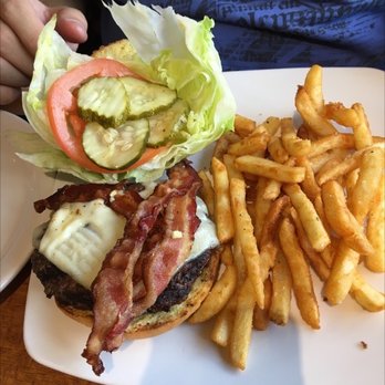 Sizzler - Mega bacon burger with French Fries - Seafood Near Me - Banning, California Sizzler - Mega bacon burger with French Fries - Seafood Near Me - Banning, California