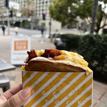 Egg Tuck - Bacon and Cheese Sandwich - Breakfast & Brunch Near Me - Los Angeles, California Egg Tuck - Bacon and Cheese Sandwich - Breakfast & Brunch Near Me - Los Angeles, California