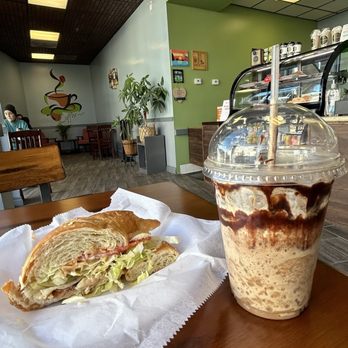 Cafe Antigua - Croissant sandwich and chocolate abuelita frappe. - Coffee & Tea Near Me - Lancaster, California Cafe Antigua - Croissant sandwich and chocolate abuelita frappe. - Coffee & Tea Near Me - Lancaster, California