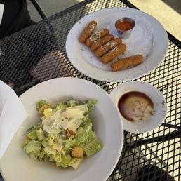 Cesar Salad and Mozzarella Sticks Cesar Salad and Mozzarella Sticks