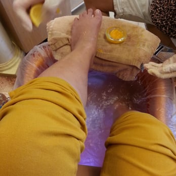 Sun Palm Nails - This is so nice.. real fruit used with the sugar scrub treatment - Nail Salons Near Me - Phoenix, Arizona Sun Palm Nails - This is so nice.. real fruit used with the sugar scrub treatment - Nail Salons Near Me - Phoenix, Arizona