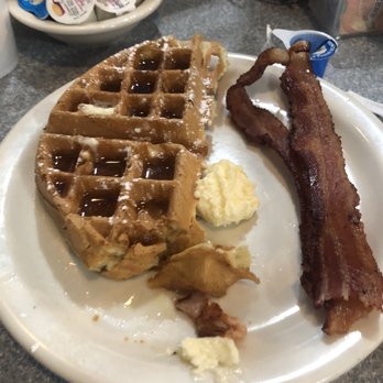 Blossom Trail Cafe - Kids - half waffle and bacon - Breakfast & Brunch Near Me - Sanger, California Blossom Trail Cafe - Kids - half waffle and bacon - Breakfast & Brunch Near Me - Sanger, California