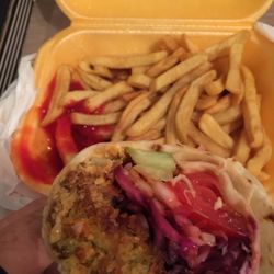 Kebab Centre - Falafel wrap and fries