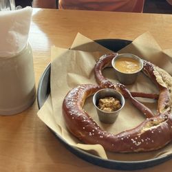 The Frontier Frau - Schwäbisch Pretzelwith beer cheese and real mustard