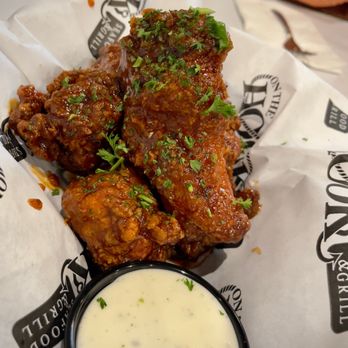On The Hook - 6 Piece Fried Chicken Wings All Hooked Up flavor - Cajun/Creole Near Me - Brea, California On The Hook - 6 Piece Fried Chicken Wings All Hooked Up flavor - Cajun/Creole Near Me - Brea, California