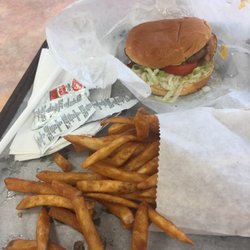 Dixie Queen - Bacon cheeseburger combo!!! Look at the amt of fries!!