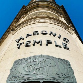 The Masonic Temple - iconic rounded corner of building & signs for Masonic Temple and The Concert Hall - Venues & Event Spaces Near Me - Toronto, Ontario