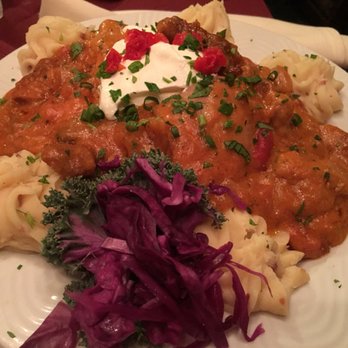 The Bavarian Chef - First of the house specials: veal with tomatoes, onion and other veggies. I will rate this most amazing dish I've had so far. - German Near Me - Madison, Virginia