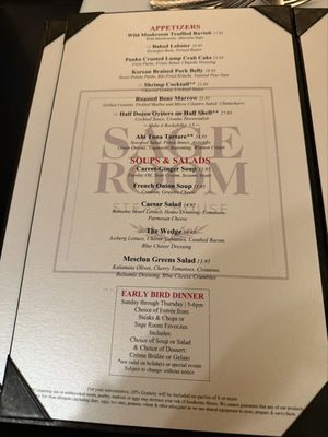 Menu photo 2 Sage Room Steak House Stateline, NV