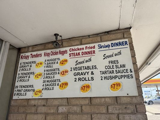 Menu photo 1 Jim's Krispy Fried Chicken Mexia, TX