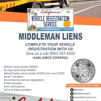 Middleman Liens - Registration Services Near Me - Pacifica, California Middleman Liens - Registration Services Near Me - Pacifica, California
