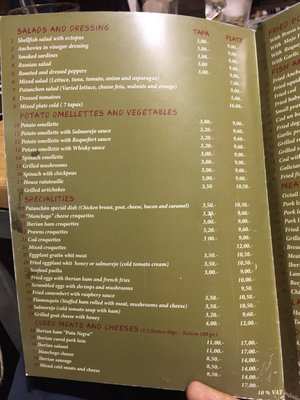 Menu photo 5 Bar Patanchón Seville, SE