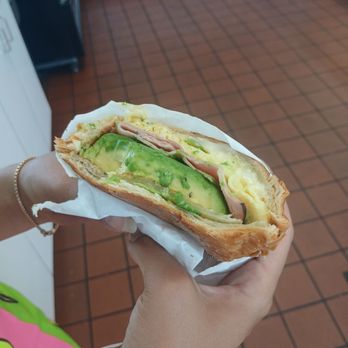 Dks Donuts & Bakery - Ham egg & avocado croissant, fatt - Donuts Near Me - Santa Monica, California