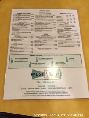 Menu photo 2 10 Pin Diner Stockton, CA