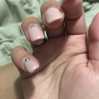 Star Nails - Large bubble on pinky. All nails uneven and thick. Diamond fell off. - Nail Salons Near Me - Saint Louis, Missouri Star Nails - Large bubble on pinky. All nails uneven and thick. Diamond fell off. - Nail Salons Near Me - Saint Louis, Missouri