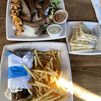 Luna Grill Rancho San Diego - Gyro Meat Side of Fries Chicken Kabob Plate - Mediterranean Near Me - El Cajon, California Luna Grill Rancho San Diego - Gyro Meat Side of Fries Chicken Kabob Plate - Mediterranean Near Me - El Cajon, California