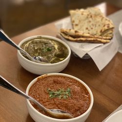 The Indian Harbor - Mushroom Truffle Kulcha Lamb Saag lamb vindaloo