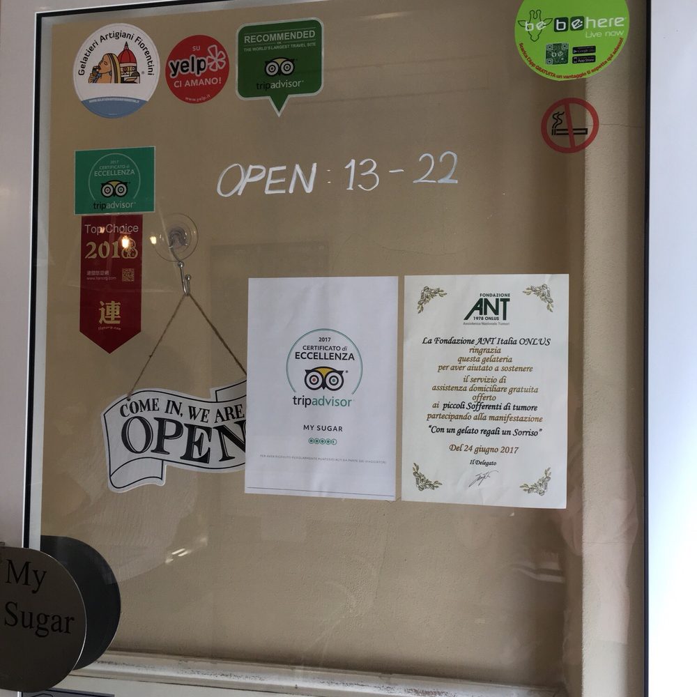 My Sugar - Look at all the rating systems that have on their door. - Ice Cream & Frozen Yogurt Near Me - Florence, FI My Sugar - Look at all the rating systems that have on their door. - Ice Cream & Frozen Yogurt Near Me - Florence, FI