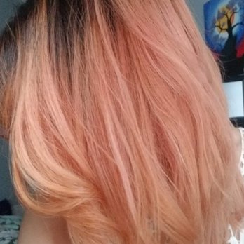 Alexander Salon - Blended in my bangs to match the rest of my hair and toned out the orange/brassy color and added in a nice pastel rose pink color - Hair Salons Near Me - Brookline, Massachusetts Alexander Salon - Blended in my bangs to match the rest of my hair and toned out the orange/brassy color and added in a nice pastel rose pink color - Hair Salons Near Me - Brookline, Massachusetts
