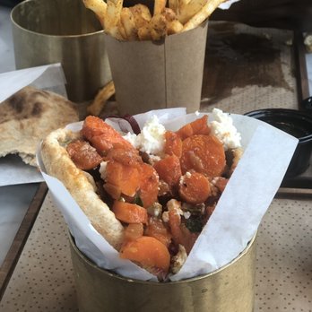 Brassica - Vegetarian option with sauces and fries. - Mediterranean Near Me - Shaker Heights, Ohio