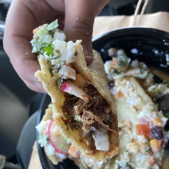 Javi's Tacos - Lakeside Plaza - Birria Javi's Taco, Javi's way for toppings and tomatillo salsa. - Tacos Near Me - Omaha, Nebraska