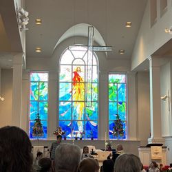 Annandale United Methodist Church - Gorgeous stained glass over the alter!