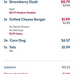 Placed this order via the app and checked at a 1:14 Placed this order via the app and checked at a 1:14